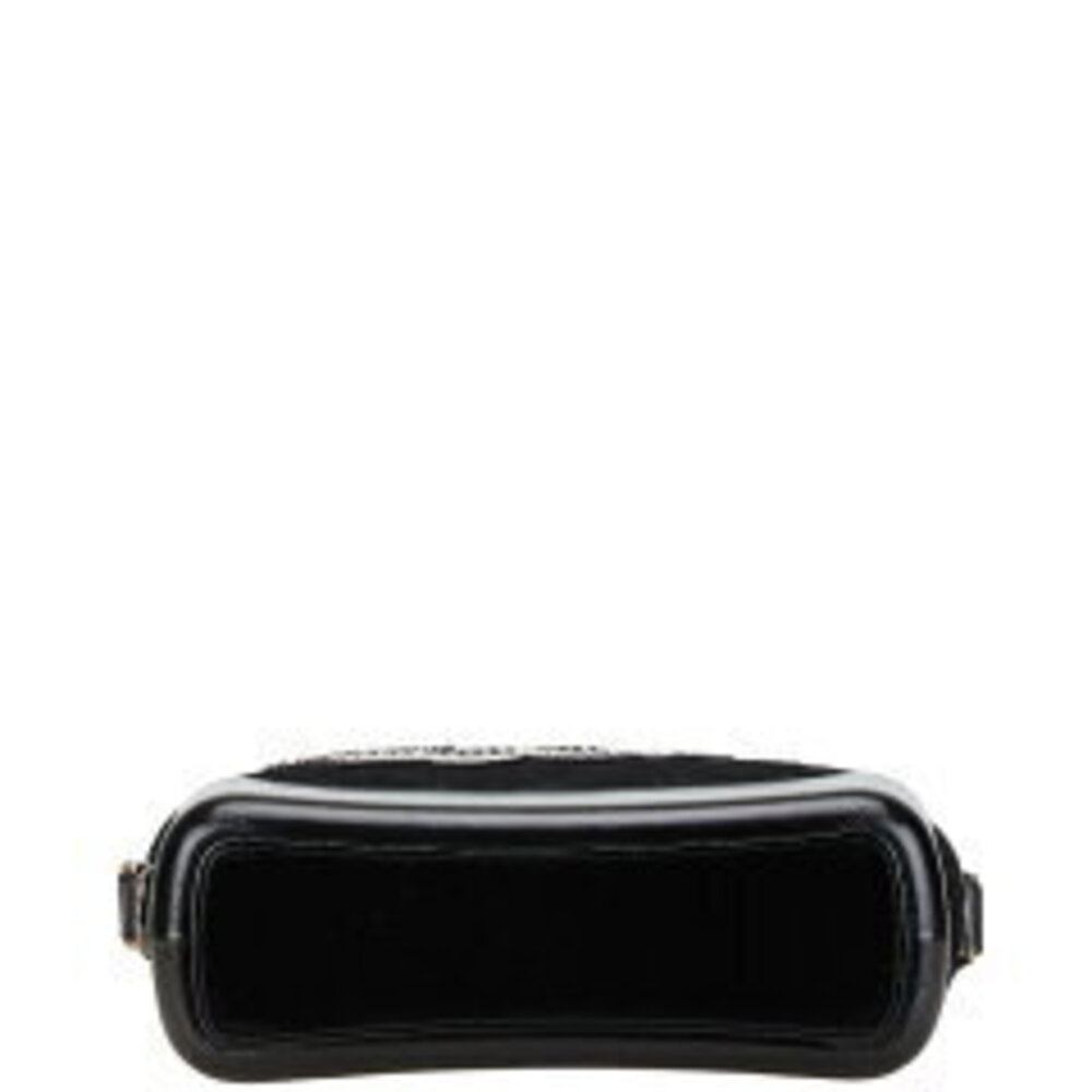 Chanel Gabriel Chain Shoulder Bag Black Gold Silver Felt Leather - Picture 3 of 6